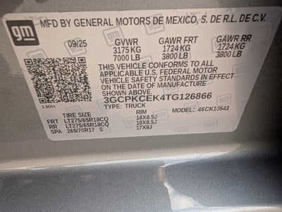 2026 Chevrolet Silverado 1500 Custom Trail Boss