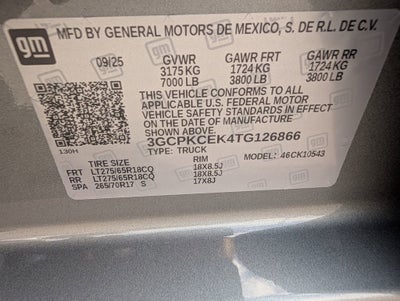 2026 Chevrolet Silverado 1500 Custom Trail Boss