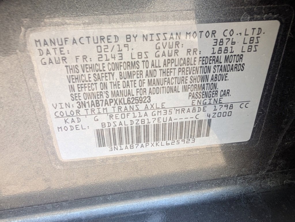 2019 Nissan Sentra SV