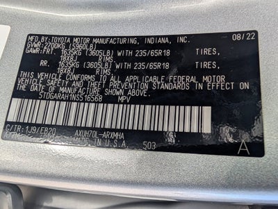 2022 Toyota Highlander Hybrid XLE