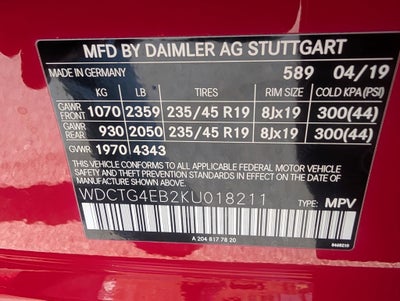 2019 Mercedes-Benz GLA 250 GLA 250