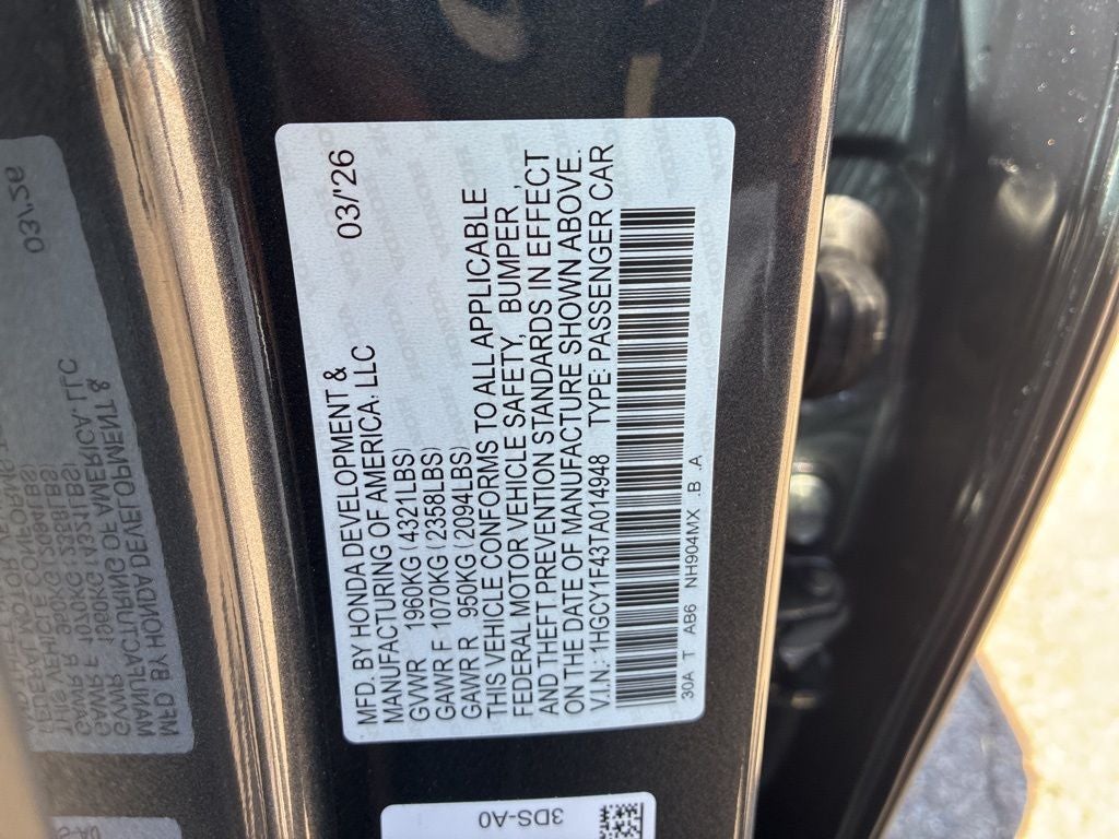 2026 Honda Accord SE