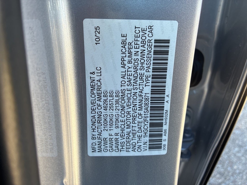 2025 Honda Accord Hybrid EX-L