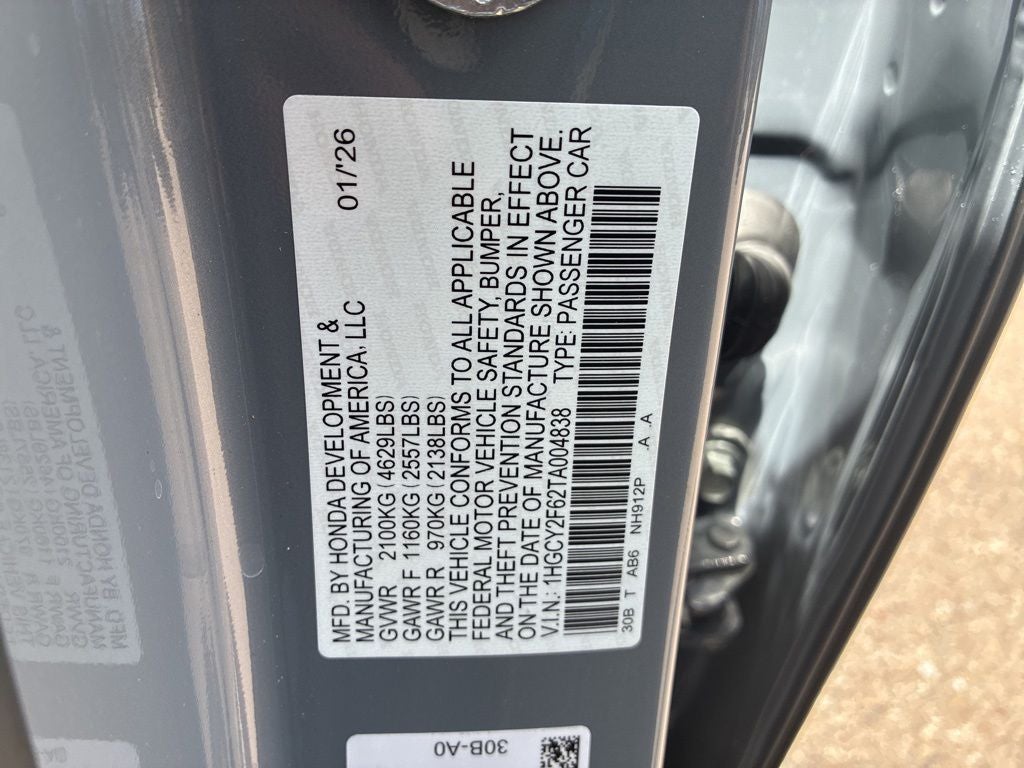 2026 Honda Accord Hybrid EX-L