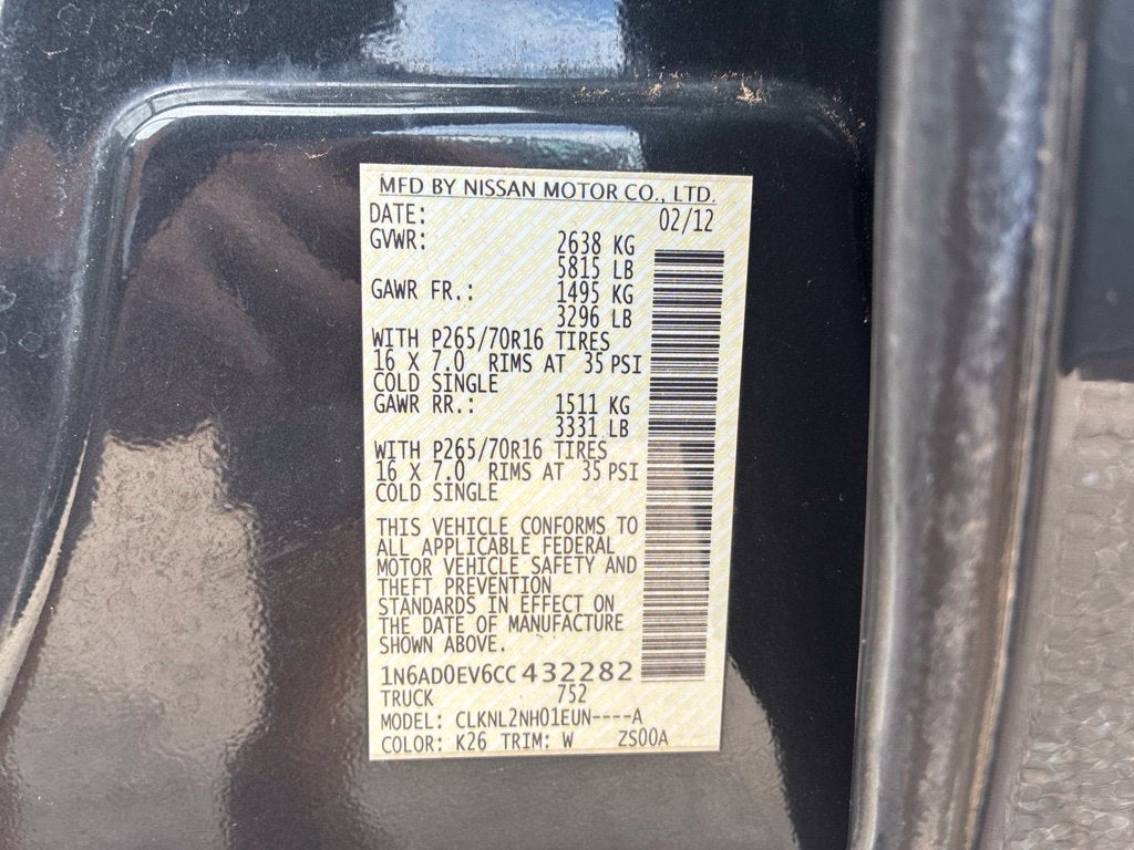 2012 Nissan Frontier SV