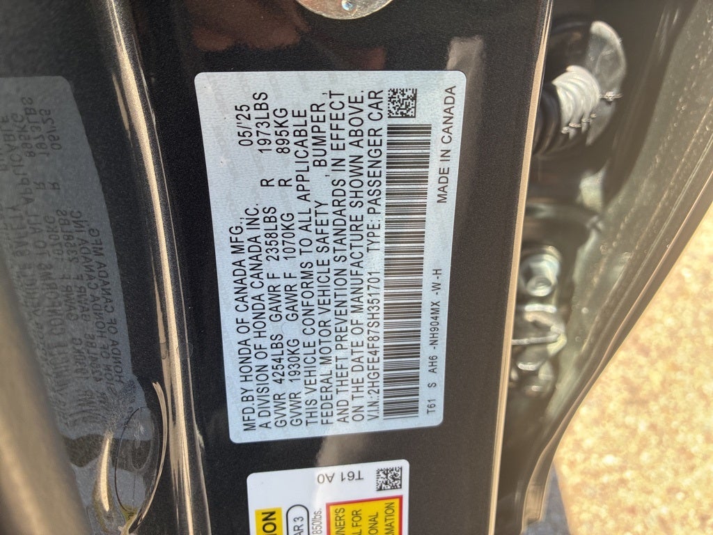 2025 Honda Civic Hybrid Sport