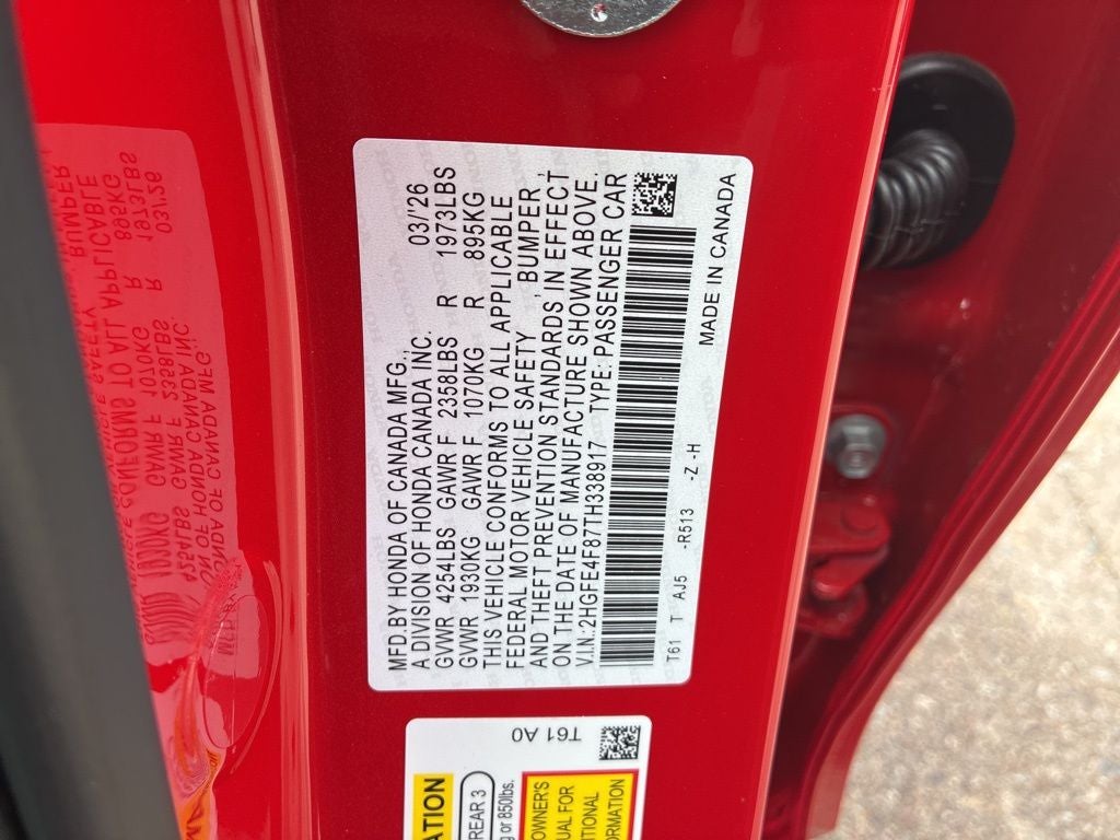 2026 Honda Civic Hybrid Sport Touring