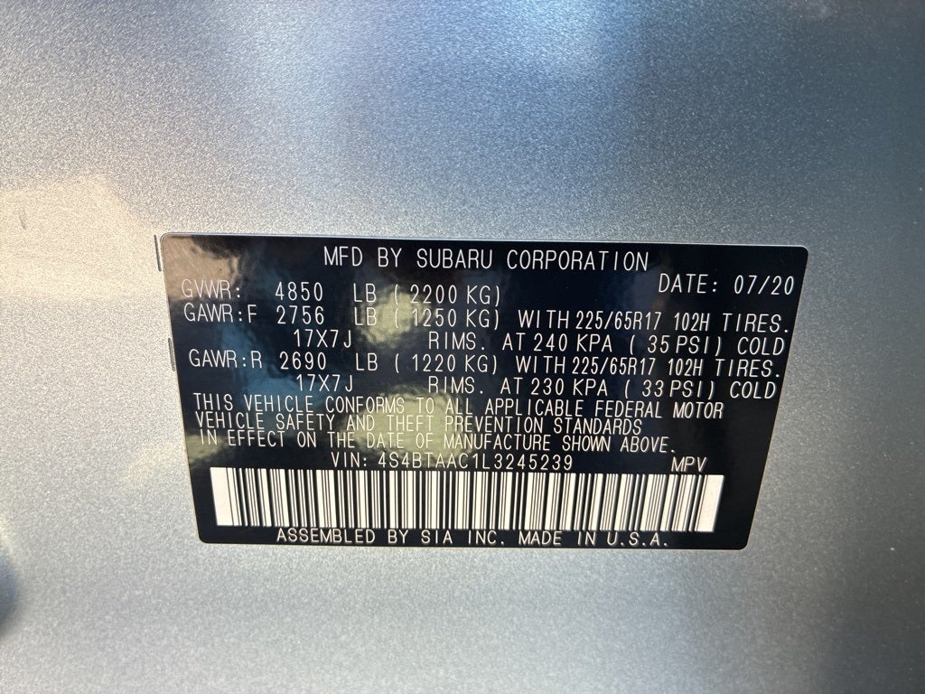 2020 Subaru Outback 2.5i