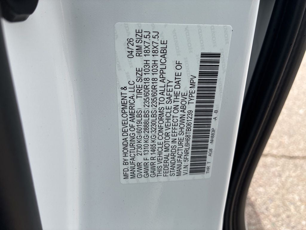 2026 Honda Odyssey EX-L
