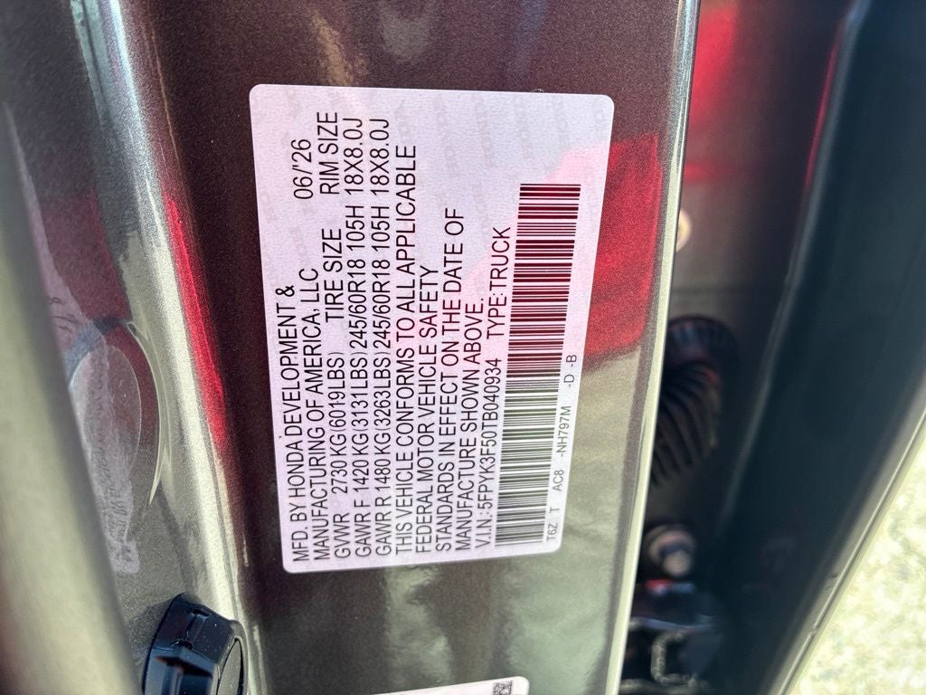 2026 Honda Ridgeline RTL