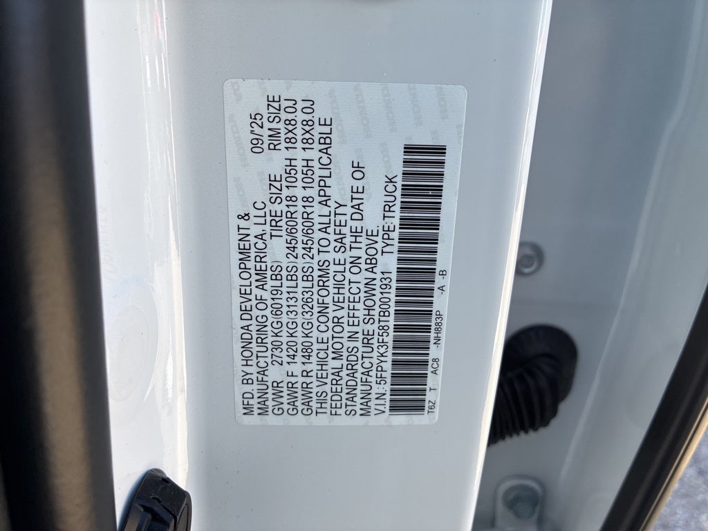 2026 Honda Ridgeline RTL