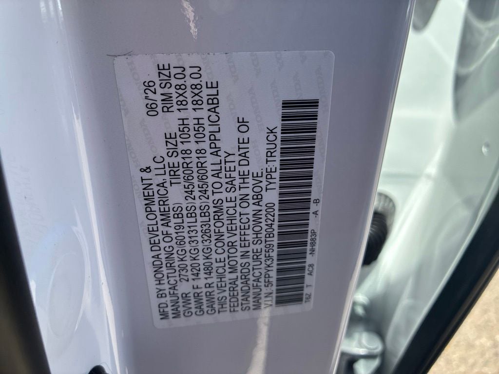 2026 Honda Ridgeline RTL