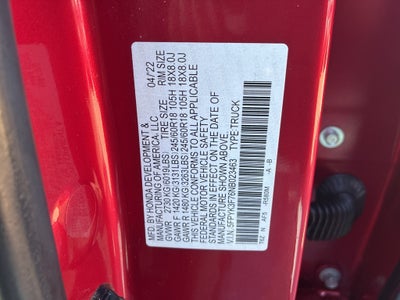 2022 Honda Ridgeline RTL-E