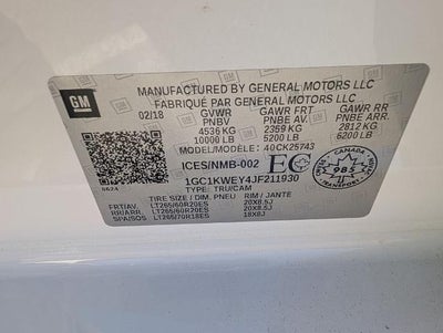 2018 Chevrolet Silverado 2500 HD Crew Cab Standard Box 4-Wheel Drive LTZ