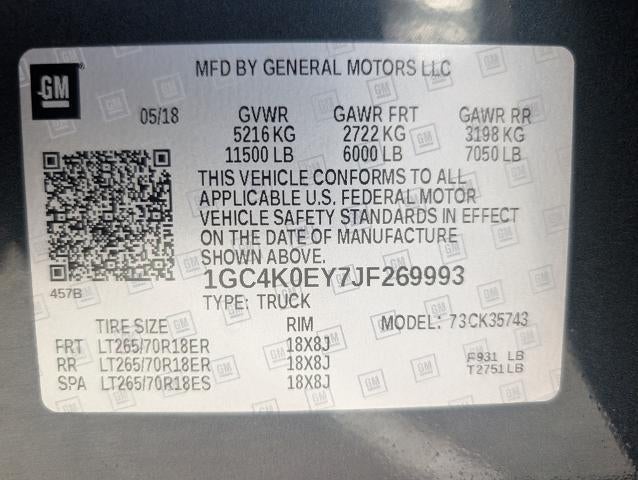 2018 Chevrolet Silverado 3500 HD Crew Cab Standard Box 4-Wheel Drive LTZ