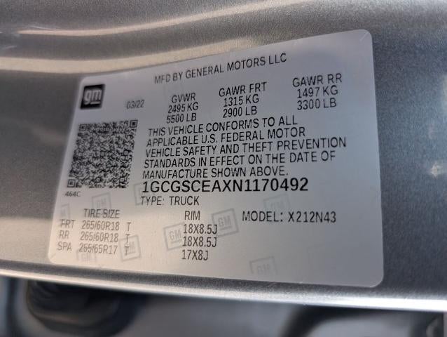 2022 Chevrolet Colorado Crew Cab Short Box 2-Wheel Drive LT
