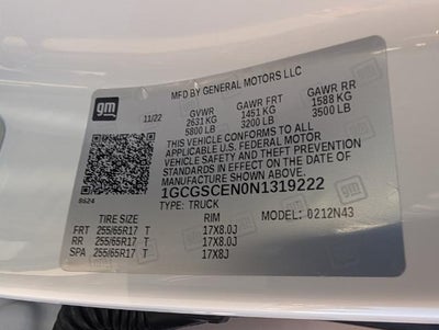 2022 Chevrolet Colorado Crew Cab Short Box 2-Wheel Drive LT