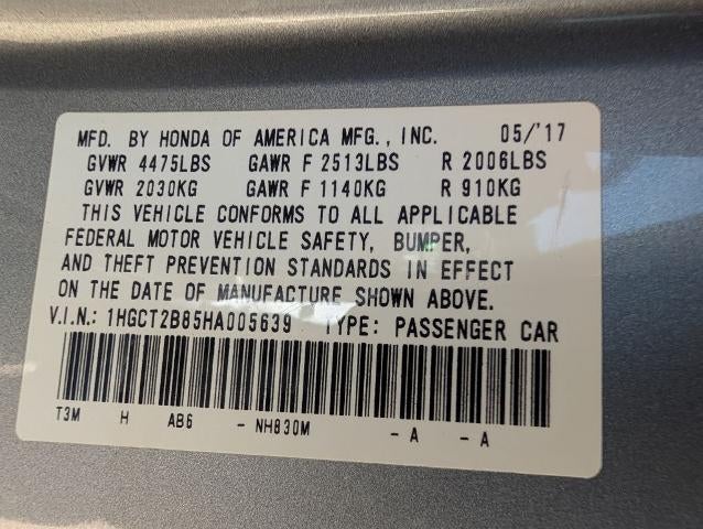 2017 Honda Accord Coupe EX-L V6 Automatic