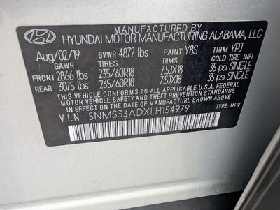 2020 Hyundai SANTA FE SEL 2.4L Auto FWD