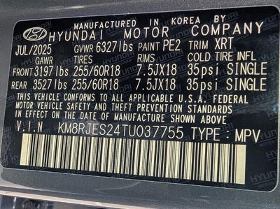 2026 Hyundai PALISADE XRT Pro
