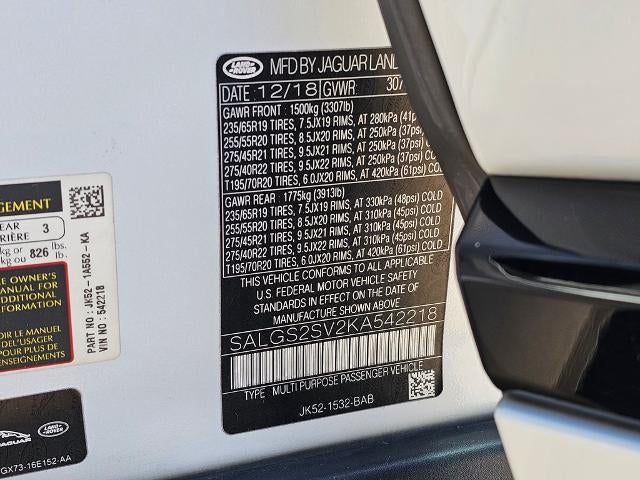 2019 Land Rover Range Rover V6 Supercharged HSE SWB